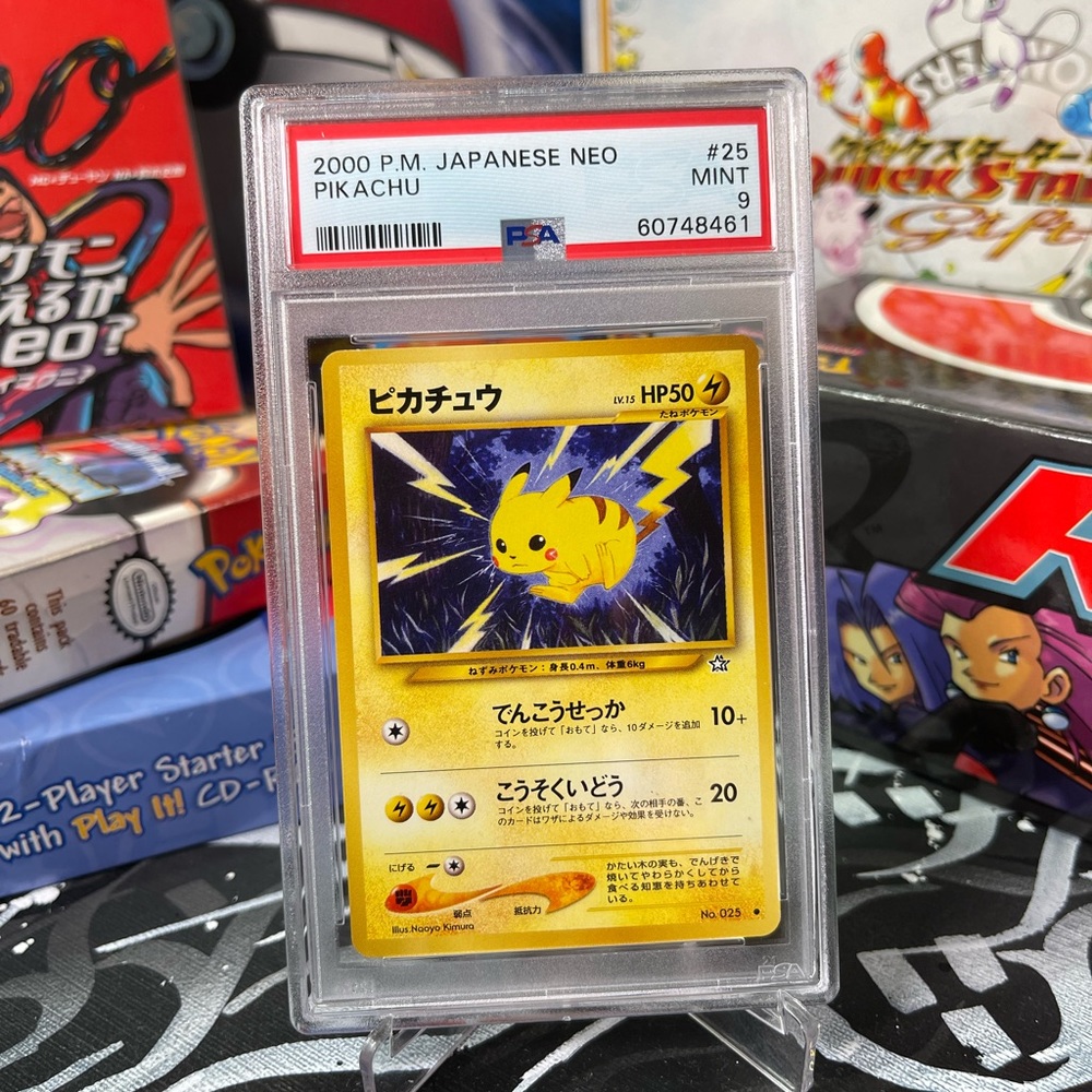 Pokémon Japanese Neo 25 Pikachu PSA 9